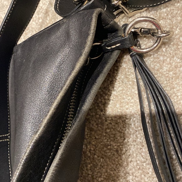 Vintage Coach 1415 Black Leather Legacy Slim‎ Tassel Purse - Picture 10 of 10
